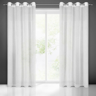 Takoy Záclona MARISA v eko štýle z etamínu s ozdobným čipkovaným pruhom 140 x 250 cm-HF-409600 | 140 x 250 cm