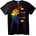 NOONEBRAND Тениска Дъга Любов Слънчоглед - S, Black
