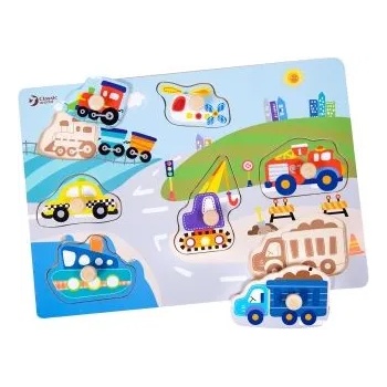 Image 1 of Classic World - Дървен пъзел с дръжки - Трафик (3611)