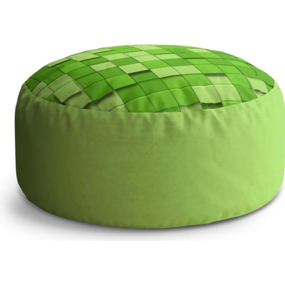 Sablio Taburet Circle Green Blocks 3D: 38x48 cm