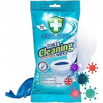 Green Shield Toilet Cleaning vlhčené ubrousky na povrchy WC 40 ks