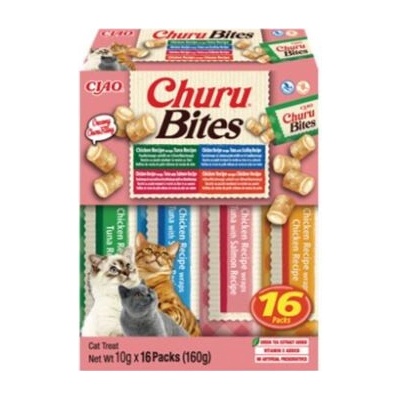 Inaba Cat Churu BITES Kuracie rôzne príchute 16x10 g