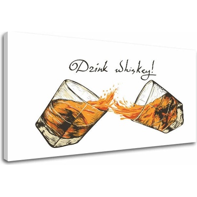 Obraz na stenu s textom Drink whiskey - 40x80 cm