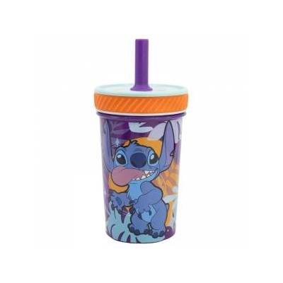 Disney Stitch - Dropsafe non-spill cup with silicone straw from the Aloha collection 370 ml