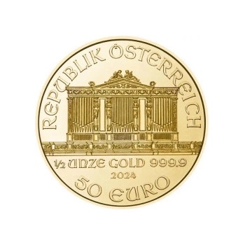 Wiener Philharmoniker 1/2 Oz ( 2024 ) zlatá minca