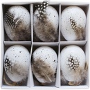 Vajíčka závěs PVC bílá 6 ks 6 cm