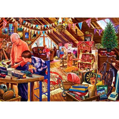 Bluebird Puzzle - Puzzle Crisp: Attic Playtime - 1 500 piese