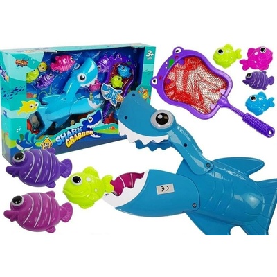 LEANToys Sada rybiček se žralokem a síťkou do vany