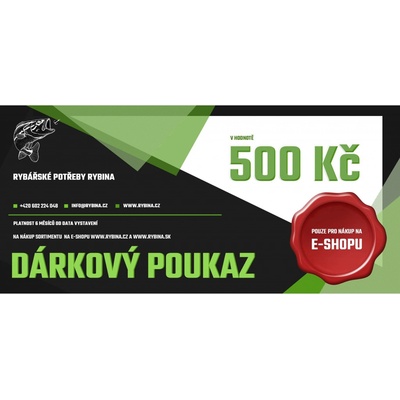 Dárkový poukaz na nákup rybářských potřeb 500 Kč