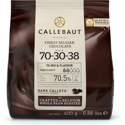 Callebaut Hořká 70,5% čokoládové pecičky Callet 400 g