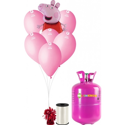 HeliumKing Helium párty set Peppa Pig růžový