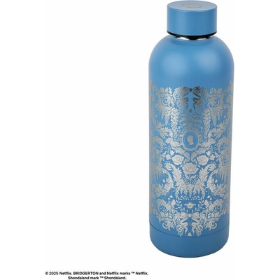 Bridgerton Nerezová láhev Silver Damask Flowers 500 ml