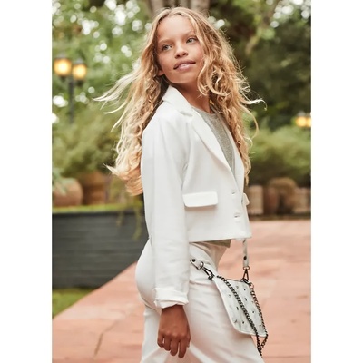 MAYORAL Връхна дреха тип сако в мръсно бял цвят за момиче Майорал