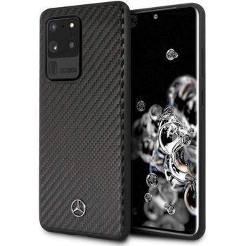 Mercedes-Benz Dynamic Leather Hard Case - дизайнерски кожен кейс за Samsung Galaxy S20 Ultra (черен)