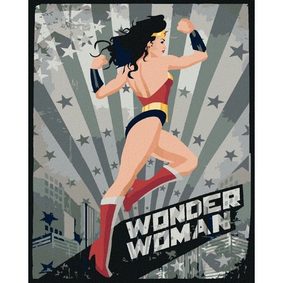 Zuty Wonder woman hvězda IV 40 x 50 cm vypnuté plátno na rám 8596530191858