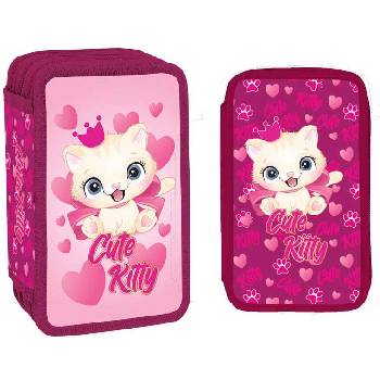 S-Cool Несесер с пособия S. Cool - Cute Kitty, с 3 ципа, 38 части (SC2187)