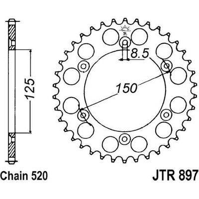 JT Sprockets JTR 897-38 – Zbozi.Blesk.cz