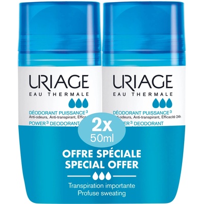 Uriage Комплект - Рол-он дезодорант Power 3, 2 х 50 ml