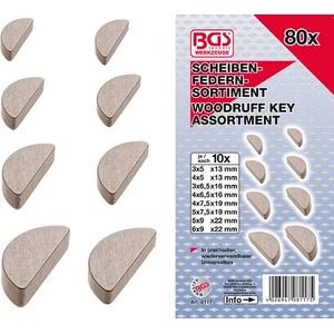 BGS technic Комплект шпонки, 80 броя; bgs technic, 8117