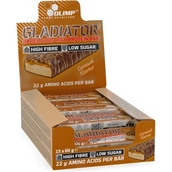 Olimp Sport Nutrition Gladiator / High Protein Bar [15 x 60 грама] Фъстъчено масло с карамел