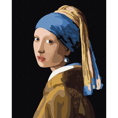 Ideyka Ideyka Malování podle čísel Dívka s perlovou náušnicí Jan Vermeer 40 x 50 cm