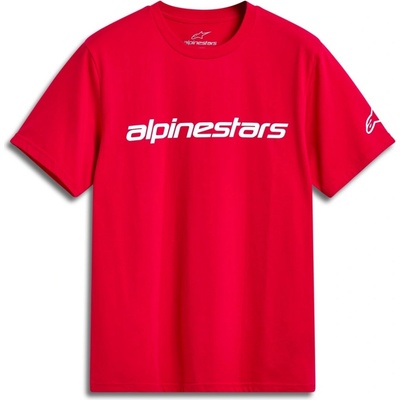 Alpinestars tričko Linear wordmark 2.0 CSF červená/biela