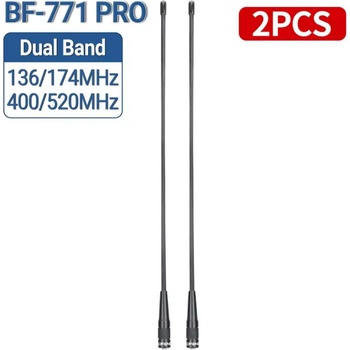 Image 1 of Baofeng Комплект 2 броя Антена Baofeng BF-771 PRO, SMA Female, Двулентова VHF/UHF за радиостанции, Baofeng, Quansheng, Kenwood, Puxing, HYT, TYT, Linton, Weirwei, Wouxun, 38см (BF-771 PRO two)