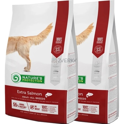 Natures Protection dog Adult extra salmon all breed 2 x 12 kg
