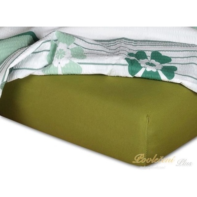 Dadka jersey prostěradlo olivové 70x160