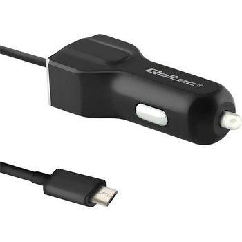 Qoltec Зарядно устройство за кола Qoltec, 12V - 24V, 5V, 3.4A, USB, micro USB (50143) (50143)