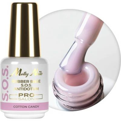 MOLLY Rubber Base S.O.S Antidotum Pro Salon Molly Cotton Candy 15g