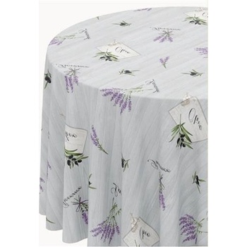 Obrus PVC 129A levanduľa a olivy metráž, 20 m x 140 cm, IMPOL TRADE