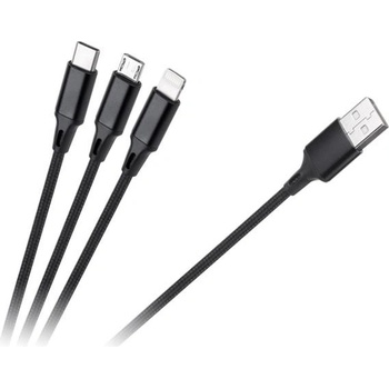 Rebel RB-6005-100-B USB 3v1, 1m, černý