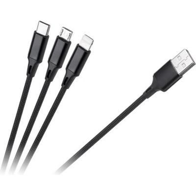 Rebel RB-6005-100-B USB 3v1, 1m, černý