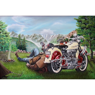 Miloslav Silovský Obraz - Poslední Mohykán (plátno 120x80 cm)