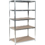 Carmen Метален стелаж Carmen CR-1014 - 180х90х40 см, до 100 кг на рафт - цинк (3580554) - bay