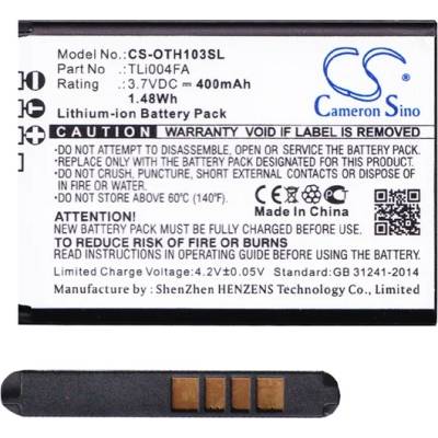 Cameron Sino Alcatel OT-1066D / OT-1052 / OT-1035 CAMERON SINO Li-Ion батерия 3.7V/400mAh, съвместима с Alcatel TLi004FA, ЧЕРНА CS-OTH103SL (CS-OTH103SL)