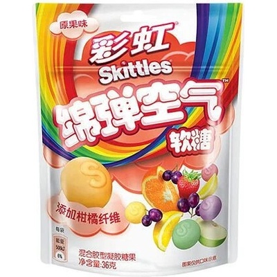 Skittles Asia Cloudz měkké žvýkací bonbonky s příchutí ovoce 36 g