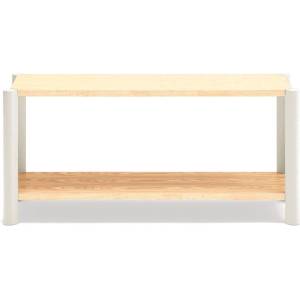 Teulat Кремав/в светло естествен цвят стелаж от декор от дъб 126x59x43 cm Bona - Teulat (19122_TE)