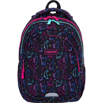 Head Ученическа раница Head - Котки в тъмното, 3 ципа (AS502024110)