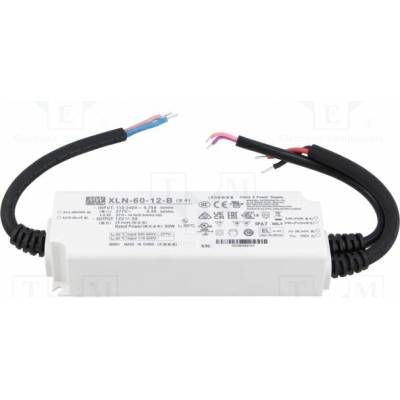 MEAN WELL XLN-60-12-B Napájecí zdroj: spínaný; LED; 60W; 12VDC; 0÷5A; 110÷305VAC; IP67