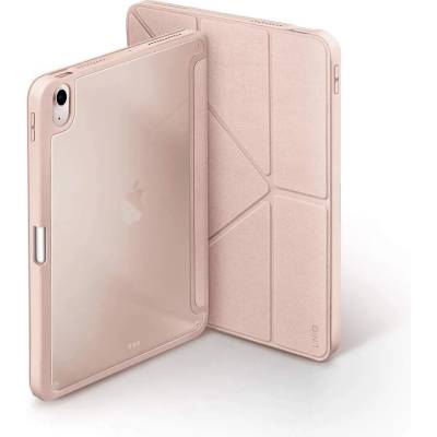 Uniq Moven Case - полиуретанов кейс с поставка и отделение за Apple Pencil 2 за iPad Air 5 (2022), iPad Air 4 (2020) (розов)