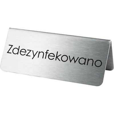 STALGAST Informačná tabuľa "Dezinfikované" 120x43x37 mm 486026