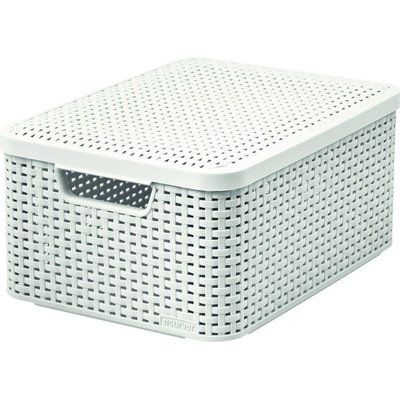 Curver Úložný box s víkem STYLE M krémový
