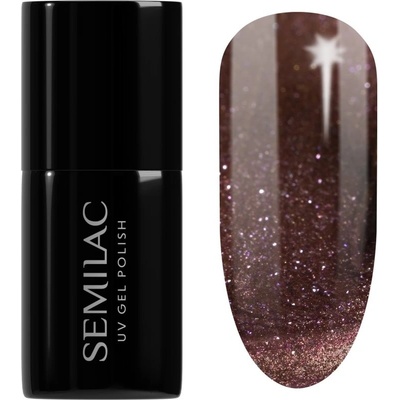 Semilac UV Hybrid Galaxy Flash gelový lak na nehty s použitím UV/LED lampy odstín 823 Meta Rose 7 ml