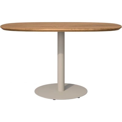 Tribu Jídelní stůl T-Table, oválný 136x80x75 cm, rám lakovaná nerez white, deska keramika dekor sabbia