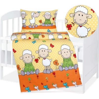 Bellatex Obliečky detské AGÁTA KREP 80/029 ovečka oranžové 90x135,45x60