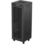Lanberg Комуникационен шкаф, Lanberg rack cabinet 19" free-standing 32U/600X600 (FLAT PACK) with mesh door LCD black (FF01-6632-23BL) - megamag