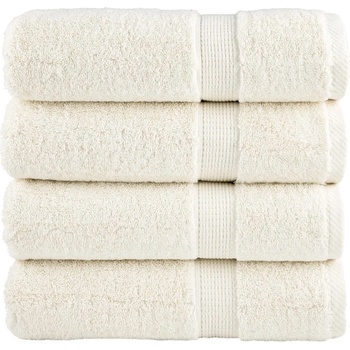 vidaXL Премиум кърпи за баня SOLUND 4 бр кремави 70x140 см 600 gsm (137477)