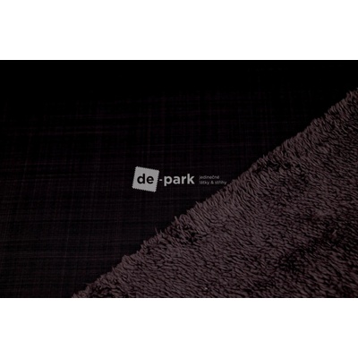 de-park Softshell s beránkem - žíhaný - černá